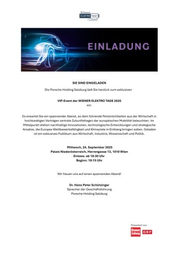  Presseeinladung VIP Event Wiener Elektro Tage 2025