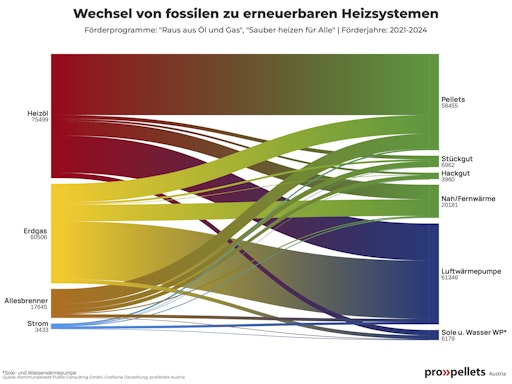 So hat Österreich gewählt: Von fossilen, hin zu erneuerbaren
Heizsystemen