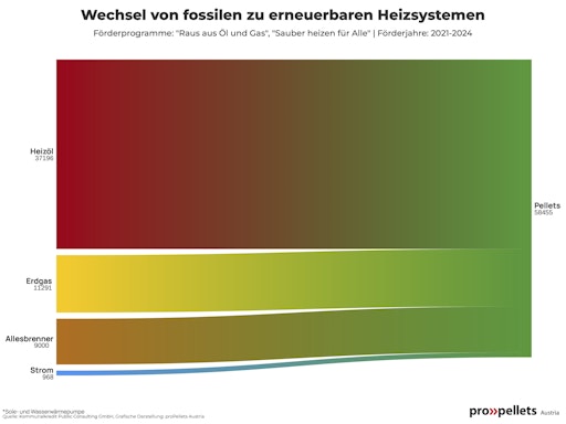 Vorschau Bild von Im Detail: Der Wechsel AUF Pellets: Heizöl-Aussteiger:innen
wechseln primär zu Pelletheizungen.