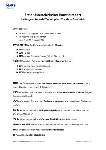  Factsheet zum Ersten österreichischen Haustierreport