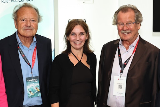 Mark Pieth, Susanne Mortimore, Markus Nowak am Compliance
Solutions Day 2025 von LexisNexis