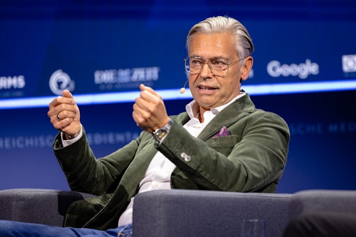 Vorschau Bild von Big Blue Marble Group CEO Michael Wagenhofer auf dem Panel.