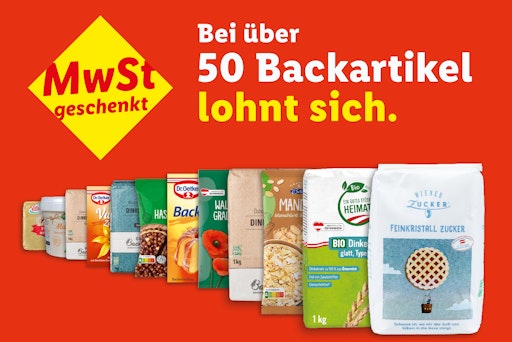 Lidl Österreich schenkt den ganzen Oktober die Mehrwertsteuer auf
über 50 ausgewählte Backartikel. (Abdruck für Pressezwecke
honorarfrei, Fotocredit: Lidl Österreich)