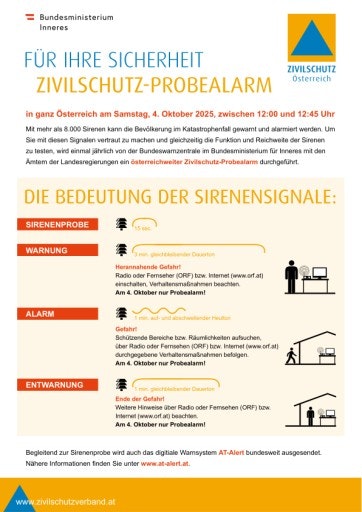 Vorschau Bild von Zivilschutzalarm - Plakat A4