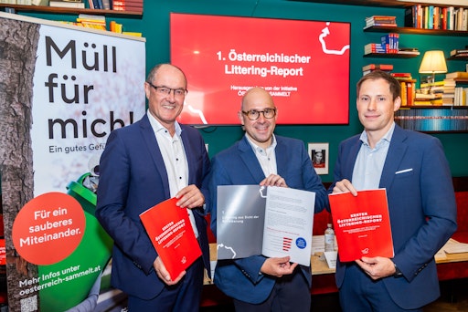 Vorschau Bild von Präsentation des 1. Österreichischen Littering Reports beim
Pressegespräch in Wien.