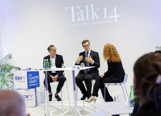 Jochen Danninger (WKO), Christoph Neumayer (IV), Maria Kern (ORF)