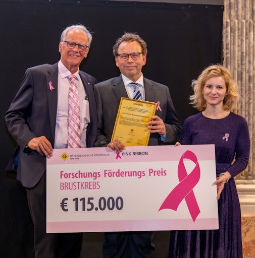 Überreichung des Krebshilfe-Forschungspreises in Höhe von 115.000
Euro an Univ.-Prof. Dr. Martin Widschwendter.