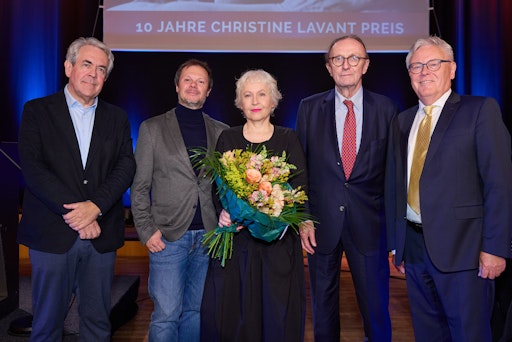https://www.apa-fotoservice.at/galerie/39403 Im Bild: Manfred
Müller (Vorsitzender des Literarischen Beirats), Andreas Unterweger
(Laudator) Ulrike Draesner (Christine Lavant Preisträgerin 2025),
Hans Schmid (Protektor der Internationalen Christine Lavant
Gesellschaft), Hans Gasser (Präsident der Internationalen Christine
Lavant Gesellschaft)