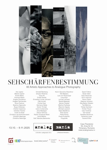 Vorschau Bild von Flyer Exhibition: Sehschärfenbestimmung – 60 Artistic Approaches
to Analogue Photography Analog Mania Art Festival 2025 Timișoara,
Romania