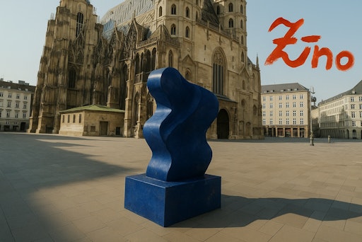 Vorschau Bild von Rendering der Corona-Säule am Stephansplatz nach dem Entwurf des
Wiener Malers Zino Weinstein