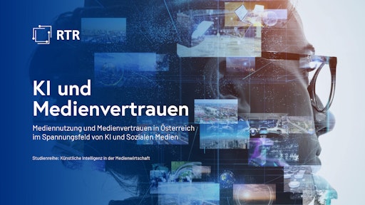 Titelbild der Studie "KI und Medienvertrauen" der RTR Medien