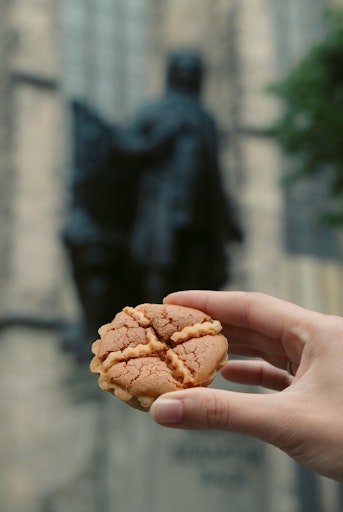 Vorschau Bild von Leipziger Lerche vor dem Bachdenkmal in Leipzig