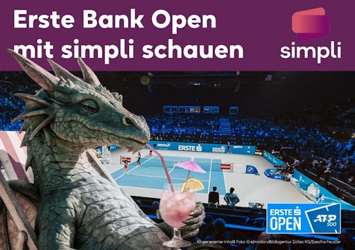 simpli bringt als Partner der Erste Bank Open alle Spiele live
auf die heimischen Fernseher.