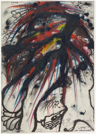  Werkabbildung: Arnulf Rainer, Der Fliegenesser, 1969