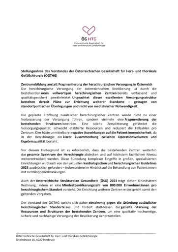 Stellungnahme Zentrumsbildung