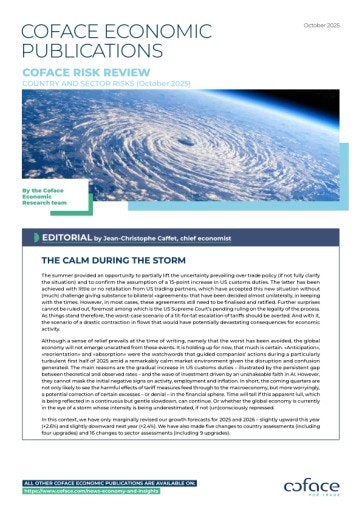 Vorschau Bild von Studie zu OTS - Coface Länder- & Branchenrisiken: Die Ruhe mitten im Sturm