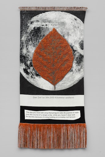 Vorschau Bild von Ana Torfs, The Day You Were Thinking About the Sibyl While You
Were Picking Autumn Leaves, Jacquard-Tapisserie aus einer Serie von
28, 2020–2025. In Kooperation mit TextielLab, Tilburg