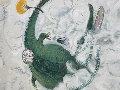 Vorschau Bild von Brilant Milazimi, Untitled, 2024, Öl auf Leinwand, 200 cm x 195
cm (detail)