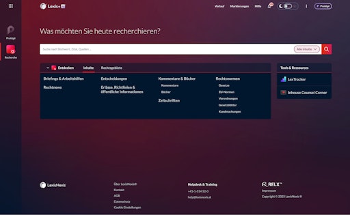 Lexis+ ist die Recherchekomponente der Plattform Lexis+ AI