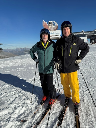 Die Ski Guide Austria Autoren Fred Fettner li. und Günter Fritz
re.