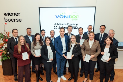 VÖNIX Partner und VÖNIX All Time Index Members Erste Group Bank
AG, EVN AG, Lenzing AG, Palfinger AG, Rosenbauer International AG,
Verbund AG, Vienna Insurance Group AG und Wienerberger AG
