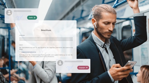 Resolvio ermöglicht Gremien in Deutschland, Österreich und der
Schweiz die Digitalisierung von Beschlüssen - effizient,
rechtskonform und unabhängig vom US-Cloud-Act. Umlaufbeschlüsse
können vor Ort oder virtuell im Team vorbereitet, digital abgestimmt
und protokolliert werden. Die Entwicklung der Software wurde u. a.
durch den Startup-Accelerator der Schwarz-Gruppe, Campus-Founders
und die Staatsbank für Baden-Württemberg (L-Bank) gefördert. //
Weiterer Text über ots und www.presseportal.de/nr/181439 / Die
Verwendung dieses Bildes für redaktionelle Zwecke ist unter
Beachtung aller mitgeteilten Nutzungsbedingungen zulässig und dann
auch honorarfrei. Veröffentlichung ausschließlich mit
Bildrechte-Hinweis.