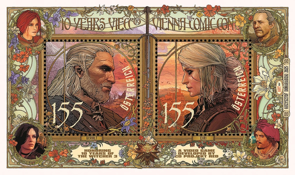 The Witcher 3“ als Briefmarkenblock auf der Vienna Comic Con (VIECC®)
