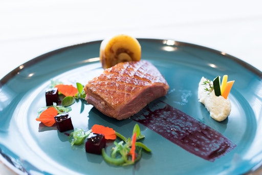 zart-rosa gebratene Entenbrust