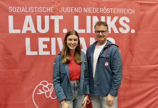 Muthsam & Schwab bei der Landeskonferenz der Sozialistischen
Jugend Niederösterreich am 22. November 2025 in St.Pölten