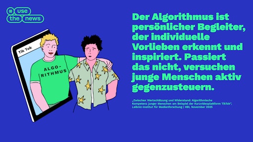 Vorschau Bild von Neue qualitative #UseTheNews-Studie des Leibniz Instituts für
Medienforschung zur TikTok-Nutzung junger Menschen. // Weiterer Text
über ots und www.presseportal.de/nr/168022 / Die Verwendung dieses
Bildes für redaktionelle Zwecke ist unter Beachtung aller
mitgeteilten Nutzungsbedingungen zulässig und dann auch honorarfrei.
Veröffentlichung ausschließlich mit Bildrechte-Hinweis.