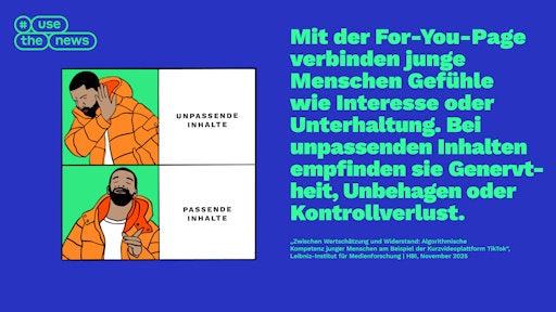 Vorschau Bild von Neue qualitative #UseTheNews-Studie des Leibniz Instituts für
Medienforschung zur TikTok-Nutzung junger Menschen. // Weiterer Text
über ots und www.presseportal.de/nr/168022 / Die Verwendung dieses
Bildes für redaktionelle Zwecke ist unter Beachtung aller
mitgeteilten Nutzungsbedingungen zulässig und dann auch honorarfrei.
Veröffentlichung ausschließlich mit Bildrechte-Hinweis.