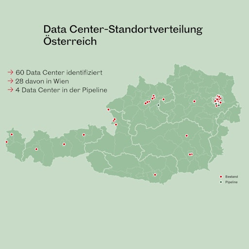 Data Center-Standortverteilung in Österreich
