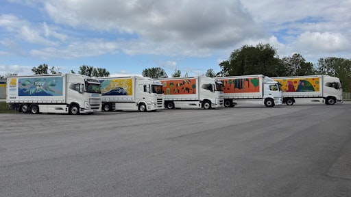 5 Elektro-LKW der Schlager Transport Logistik GmbH Saxen (OÖ)