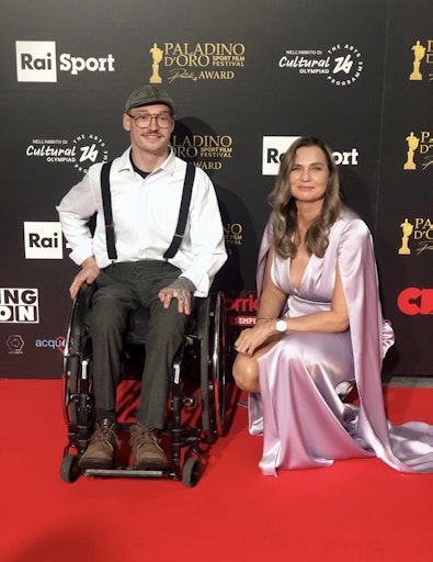 Regisseurin Elena Rosberg und Motorrad Europameister Jakob Lorenz