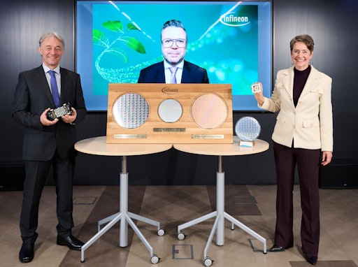 Vorstände der Infineon Technologies Austria AG v.l.n.r.: Thomas
Reisinger, Vorstand für Operations, Jörg Eisenschmied,
Finanzvorstand, Sabine Herlitschka, Vorstandsvoristzende