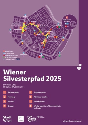 Vorschau Bild von Presseunterlage: Bühnen- und Programmübersicht des 34. Wiener Silvesterpfads 2025