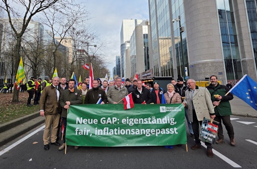 Vorschau Bild von Österreichs Bauernvertreter:innen bei Mega-Demo gegen
landwirtschaftsfeindliche EU-Politik gestern in Brüssel