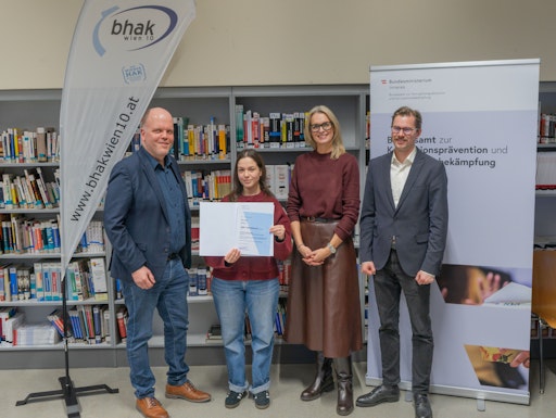 BHAK Wien 10: TAUSENDSTE Teilnehmerin eines
Anti-Korruptionsevents geehrt