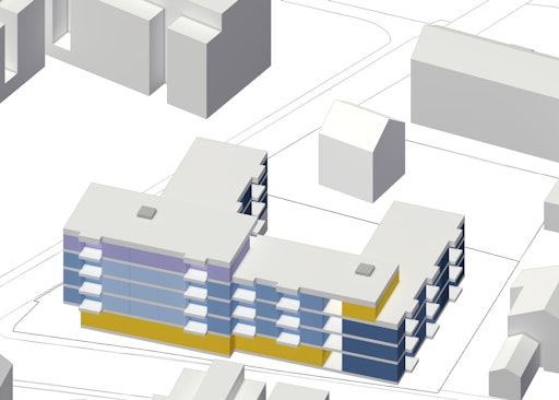 Vorschau Bild von Städtebaulicher Entwurf des geplanten Gebäudes „WIR Lehenweg“