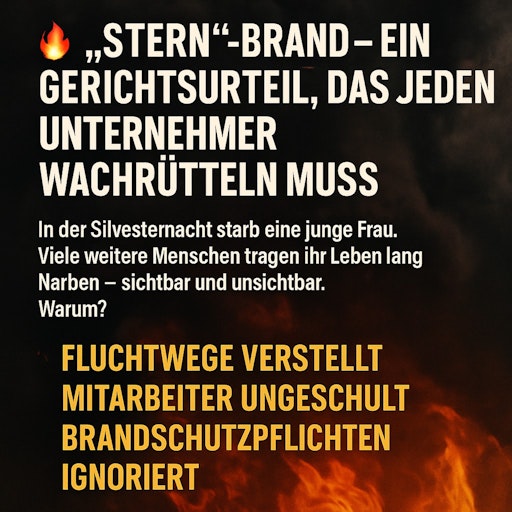 Brand im Lokal „Stern“