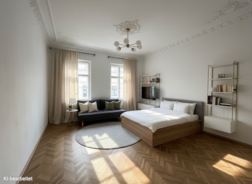  KI-generiertes Foto um zu sehen wie die Wohnung saniert aussehen
könnte