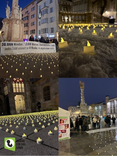  Impressionen von den Aktionen in Innsbruck, Salzburg, Linz und
Wien