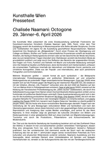 Vorschau Bild von Pressetext Chalisée Naamani: Octogone