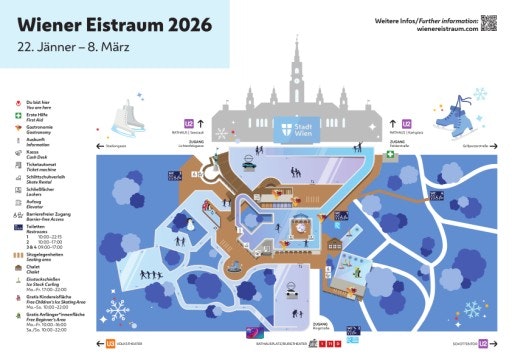 Vorschau Bild von Lageplan des 31. Wiener Eistraum 2026 in A4 quer