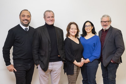  (v.l.n.r.): Ali Eralp (FiNUM.Private Finance), Roland Teichmann
(Österreichisches Filminstitut), Eva Spreitzhofer
(Regisseurin/Schauspielerin/Drehbuchautorin), Salma Abdalla
(Österreichisches Filminstitut), Harald Posch
(Regisseur/Schauspieler/Autor)