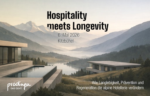  Am Mittwoch, 6. Mai 2026, lädt die Prodinger Tourismusberatung
unter dem Titel „Hospitality meets Longevity“ erstmals zu einem
eigenen Symposium nach Kitzbühel.