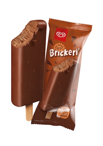  Eskimo Brickerl ist wieder da, mit neuem Packungsdesign.