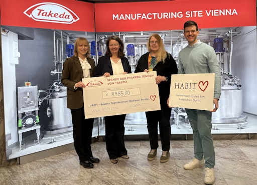  Beim Charity-Punschfest von Takeda wurden 8.485 Euro für die
inklusive Arbeit von HABIT gesammelt. Unterstützung wird durch
Pfandspende-System an Wiener Betriebsstätten erweitert.