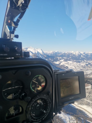 Blickwinkel aus einem Cockpit