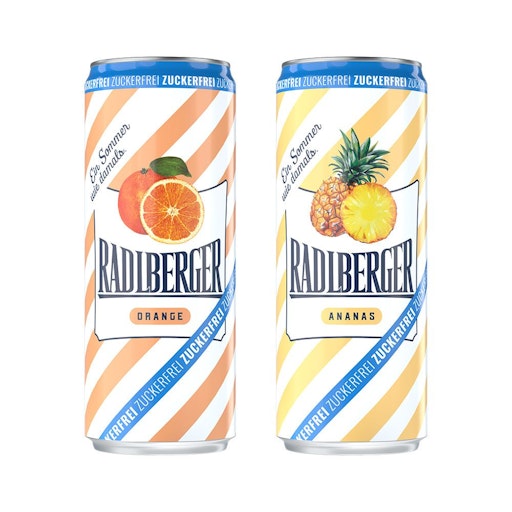 Radlberger Orange Zuckerfrei + Radlberger Ananas Zuckerfrei 0,33L
Dose